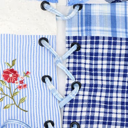 CR1501 Upcycled Patchwork Top