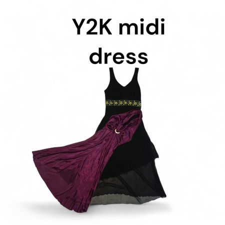 Y2K Elegent midi dress