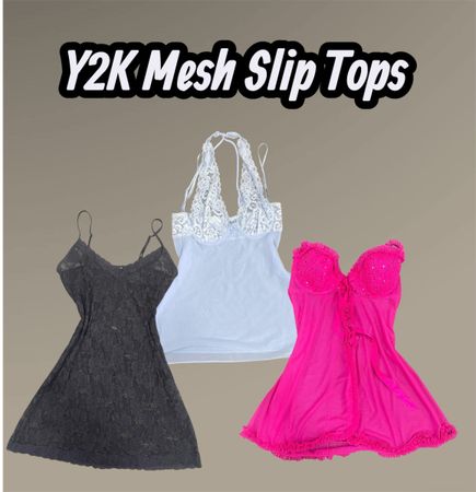 Y2K Mesh Slip Tops - (12/04)