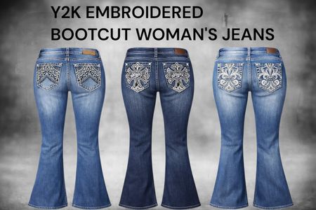 Y2K Woman's Embroidered Bootcut Jean's