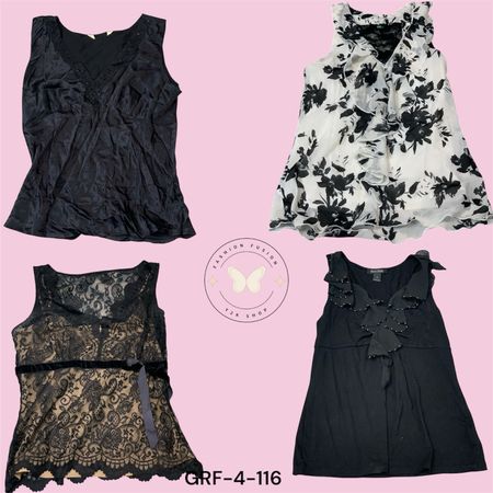 Black Printed Poly Blouse – Sleek Everyday Statement Top (GRF-4-116)