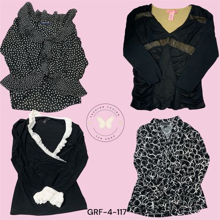 All-Over Print Poly Blouse – Chic Casual Essential (GRF-4-117)