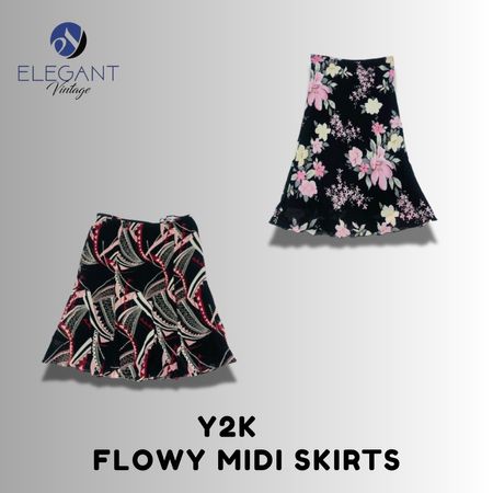 Y2K Flowy Midi Skirts - EV1528