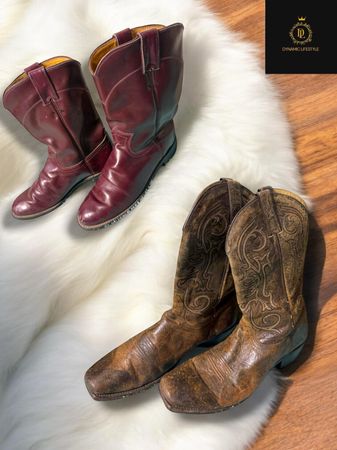 Leather and cow boy boot