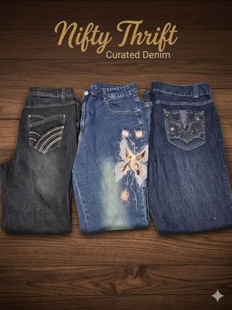 Y2K Jeans Embellished Japenese Embroidery Flare Bootcut