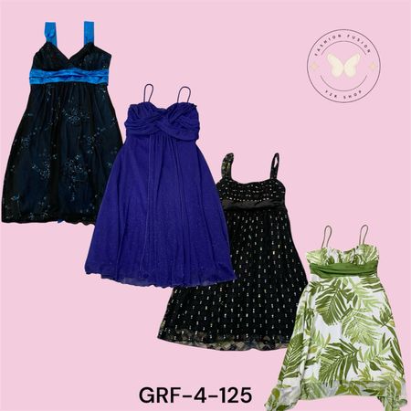 Y2K Classic Printed Poly Dress – Stylish Casual Wear (GRF-4-125)