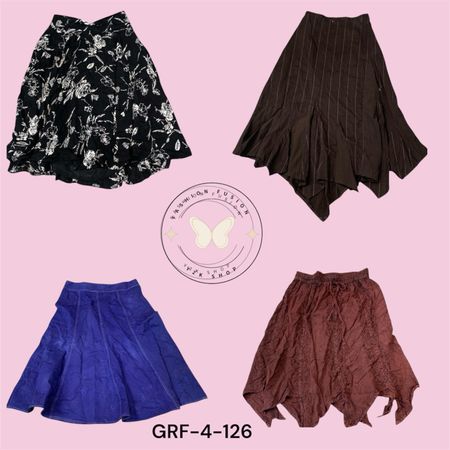 Y2K Women’s Printed Cotton Skirt – Soft & Breathable Casual Wear (GRF-4-126)