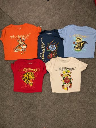 Ed hardy womens baby tees