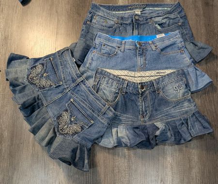 5080 - Upcycled Mini Denim Skirts