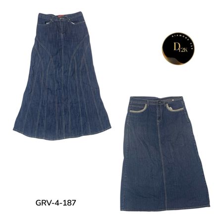Y2K Aesthetic Long Denim Skirt – Timeless Retro Chic Fit (GRV-4-187)