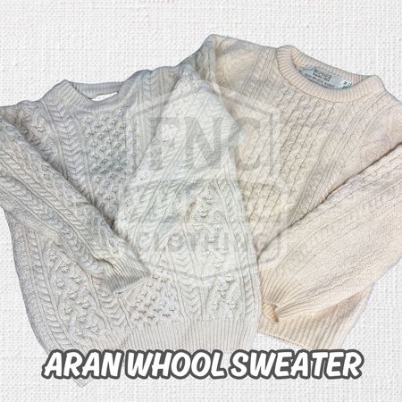 Aran Wool Sweater – Classic Cable Knit Warm Winter Pullover