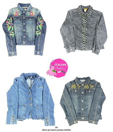 Retro girl denim jackets