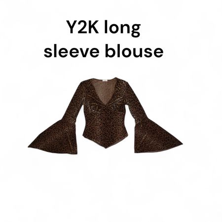 Y2K long sleeve blouse