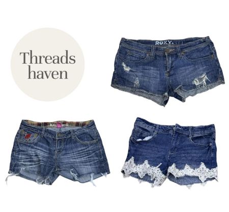 TH#008 Vintage Y2K Low Rise Denim Shorts Classic