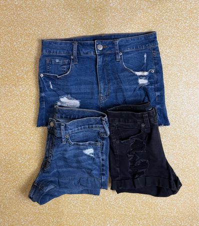 TH#010 Abercrombie Hollister Aeropostal Style Denim Shorts Premium Casual Fit