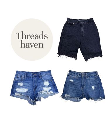 TH#011 Y2K shorts Aeropostale aebrombie Hollister Inspired Girls Denim Shorts Classic Summer Look