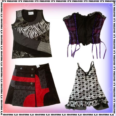 Cyber Grunge Bundle - tops, dresses, skirts (SS-2242)
