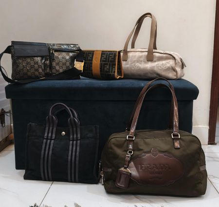 Prada gucci Chanel Hermes Fendi bags