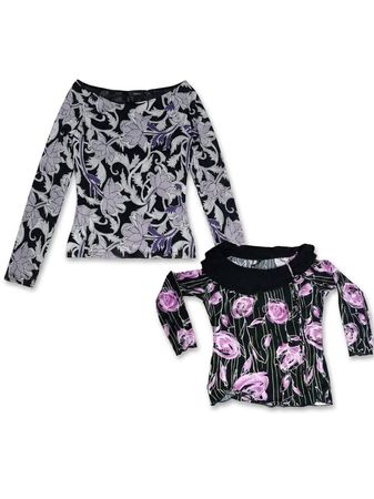 (FV-1122) Y2K Statement Printed Tops Bundle – Edgy Streetwear & Retro Pattern Women’s Collection