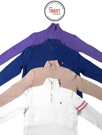 T2297 Ralph Lauren 1/4 Zip Sweaters