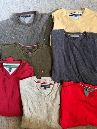 Tommy Hilfiger round and V neck sweaters