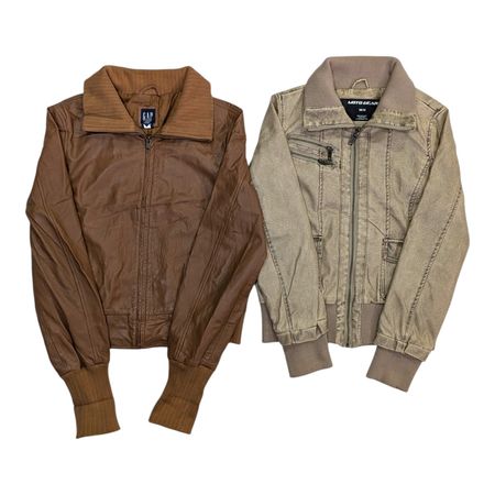 Jaquetas Bomber de Couro Y2K e Jaquetas de PVC