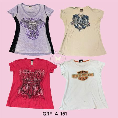 Harley Davidson Women’s Crew Neck T-Shirt – Casual Everyday Wear (GRF-4-151)