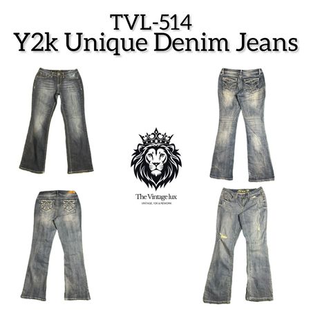 Y2K Unique Denim Jeans (TVL-514)
