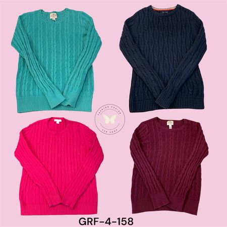 Cable Knit Pullover Sweater – Warm & Breathable Fabric (GRF-4-158)