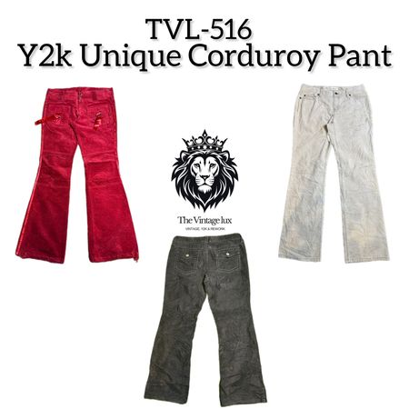 Y2K Unique Corduroy Pants (TVL-516)