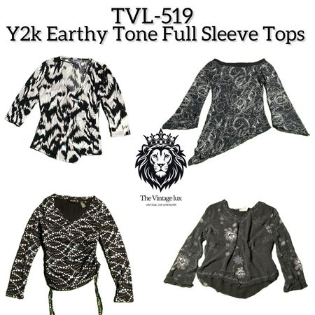 Y2K Earthy Tone Vibe Full Sleeve Tops (TVL-519)