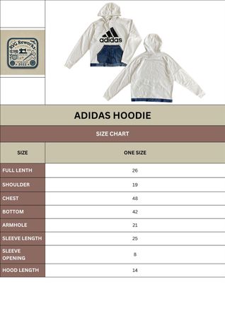 Upcycled Adidas Hoodie With Denim Detail