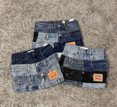 Upcycled Levi’s Denim Belted Skirts