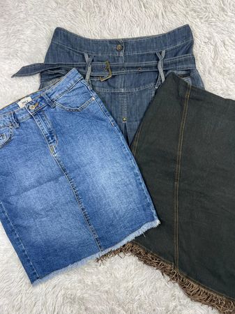 Y2k denim skirts