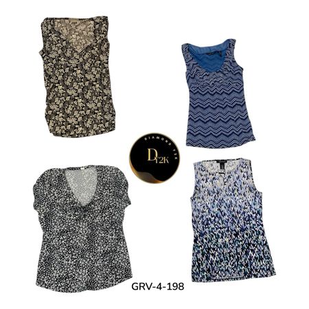 Y2k printed short sleeve blouse (GRV-4-198)