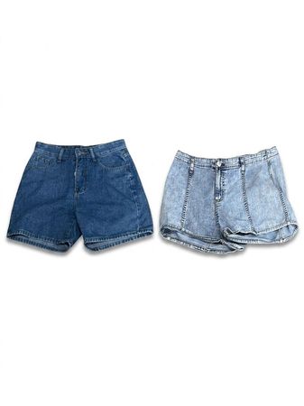 (FV-1165) Y2K Hiphop Style Denim shorts