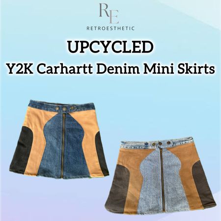 Upcycled Carhart Denim Mini Skirts