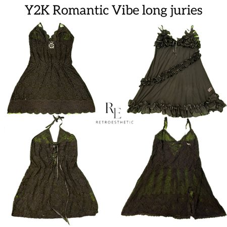 Y2K Romantic Vibe Long Juries Re-3043