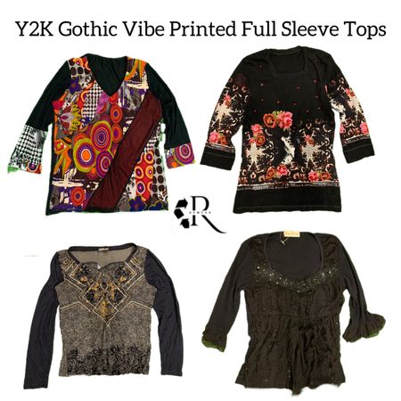 Y2K Gothic Vibe Full Sleeve Tops RW-1795
