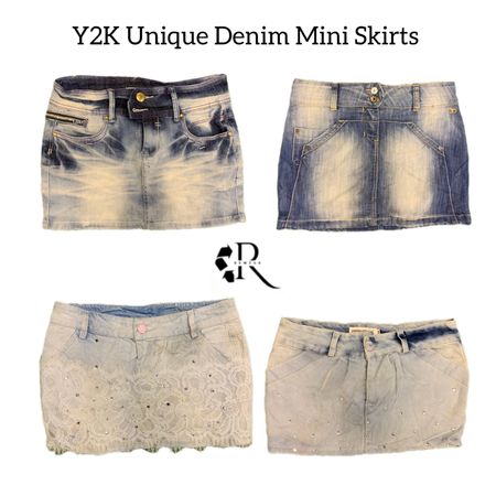 Y2K Unique Denim Mini Skirts RW-1796