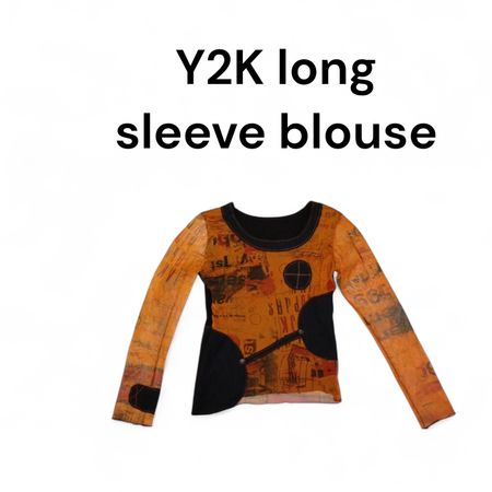 Blusa a maniche lunghe Y2K