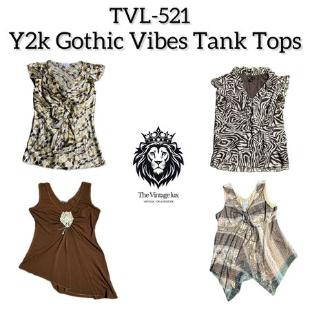 Y2K Gothic Vibe Tank Tops (TVL-521)