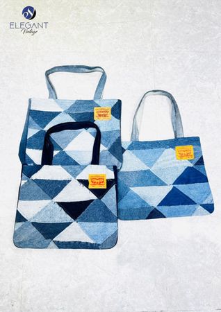 UPCYCLED Patchwork Denim Bag - EVR0360