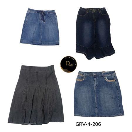 Y2K Denim Midi Skirt – Retro Streetwear Essential (GRV-4-205)