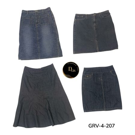Y2K Denim Midi Skirt – Retro Streetwear Essential (GRV-4-206)