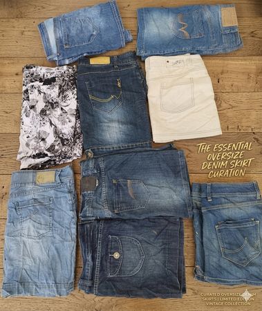 The Essential Oversize Denim Skirt Curation (MSK-169)