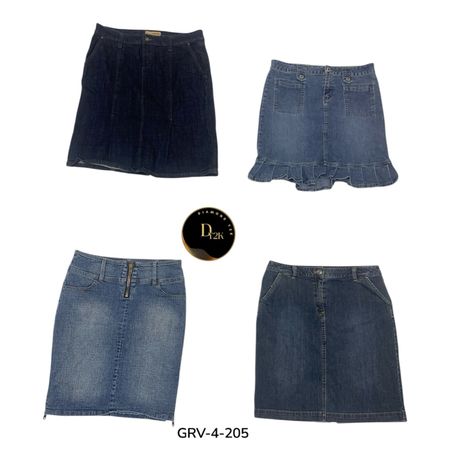 Women’s Denim Midi Skirt – Casual Chic Street Style (GRV-4-206)