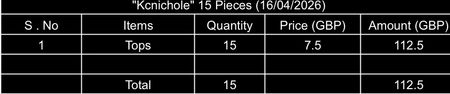 Custom handpick Kcnichole 15 Pieces (16/04/2026)