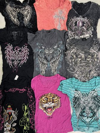 Camisas femininas Affliction Style Y2k