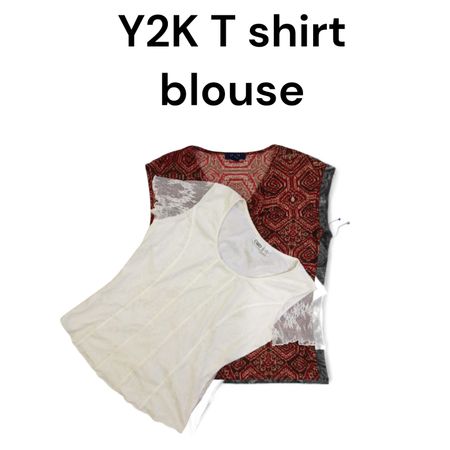 Y2K Boho T-Shirt-Bluse